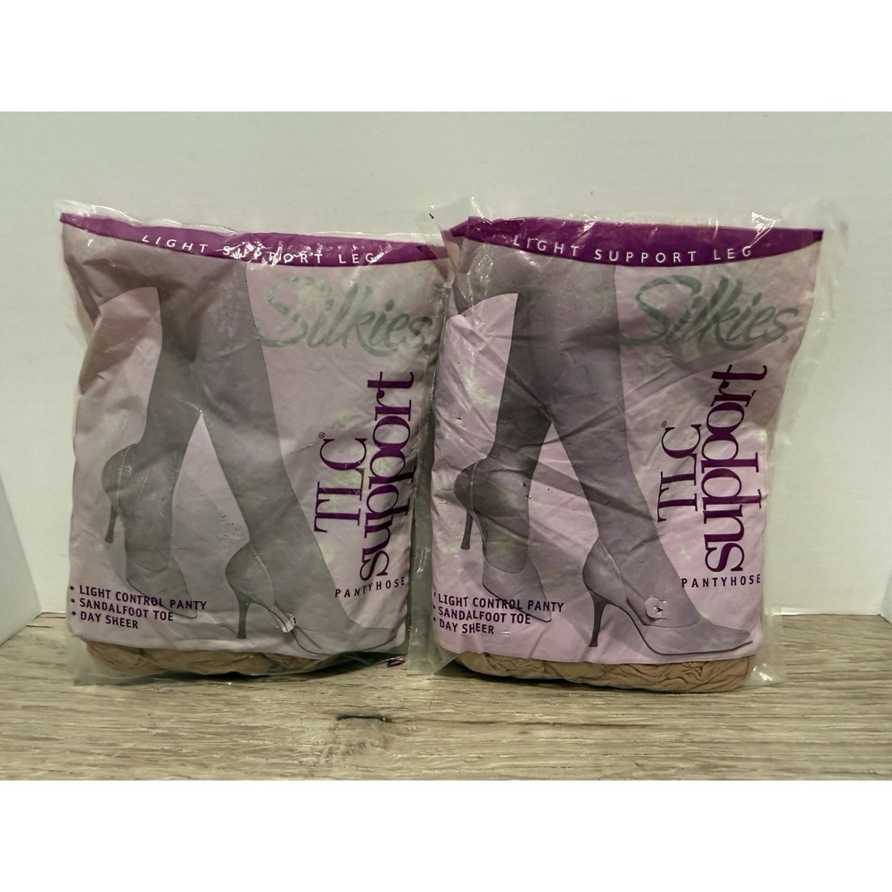 Vintage Silkies TLC Nude Support Hosiery Queen XL 020501